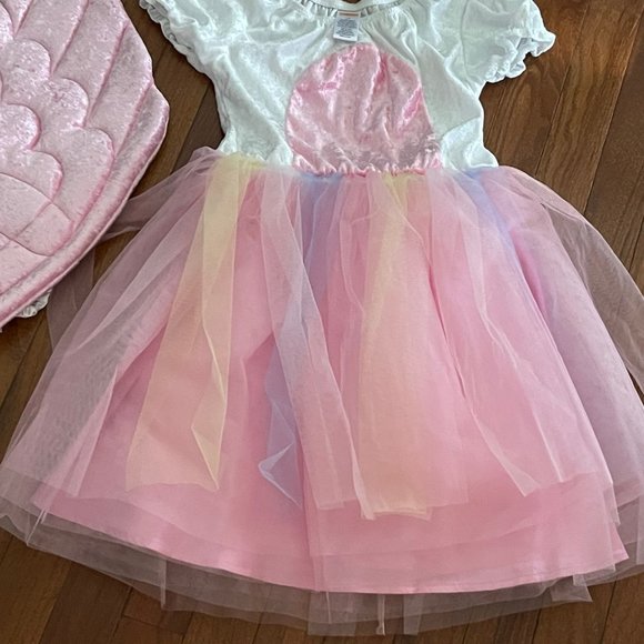 New Gymboree Girls Unicorn Tulle Dress Costume and Wings Size 10 - Picture 6 of 15